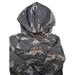 UNRL Ain't No Hobby Camo Hoodie Pullover‎ Sweatshirt Mens Size Medium